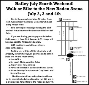 Walk or Ride to The New Hailey Rodeo Arena Walk or Ride to The New Hailey Rodeo Arena